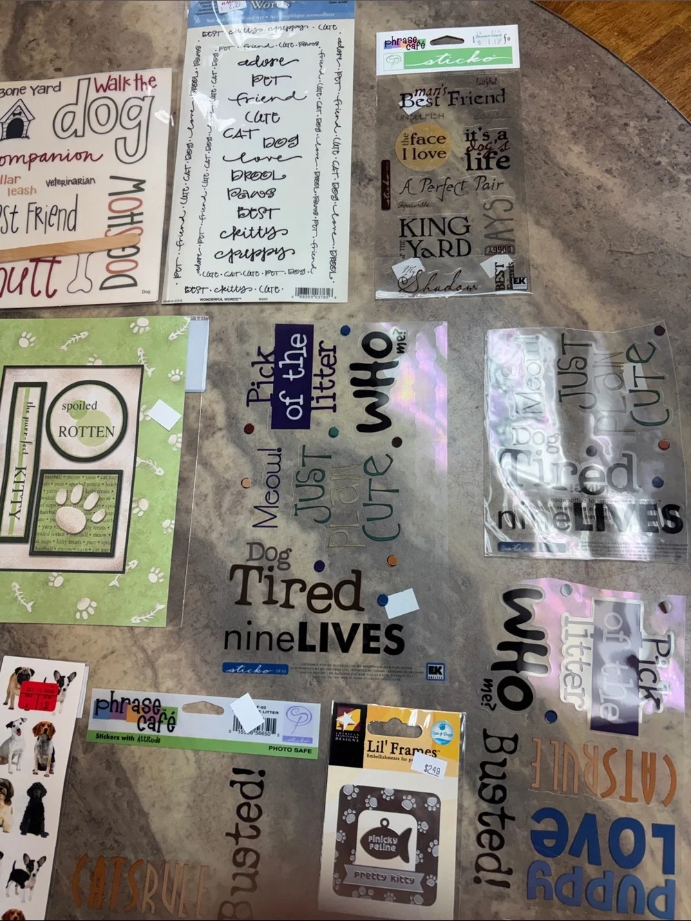 Scrapbooking Assorted Pet-Themed Stickers - Multi Color lot 41